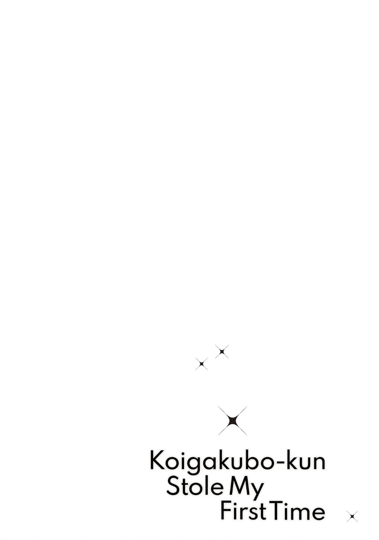 Koigakubo-kun Stole My First Time