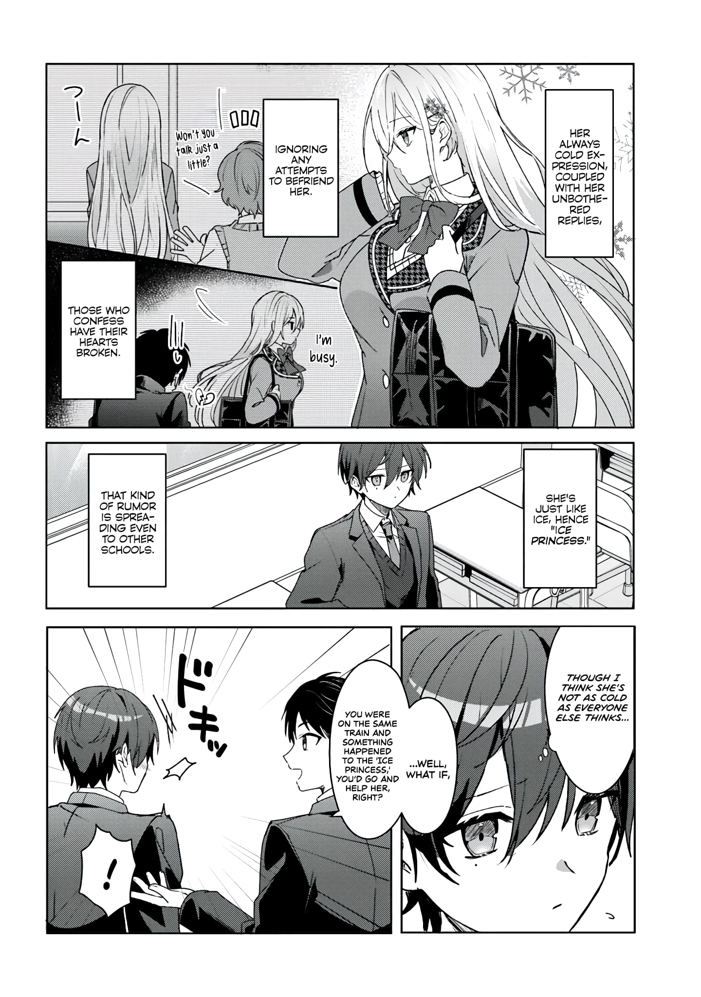 After Helping the 'Ice Princess' From Another School, I Decided to Start as a Friend