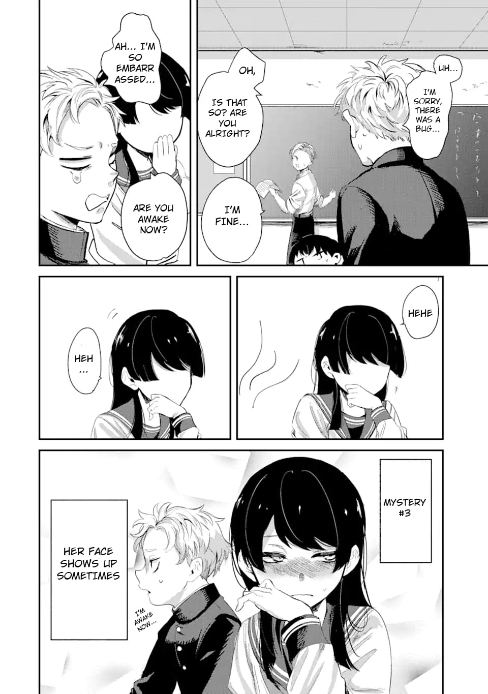 My Seatmate Wakao-san's Face Is Almost Visible but It's Not