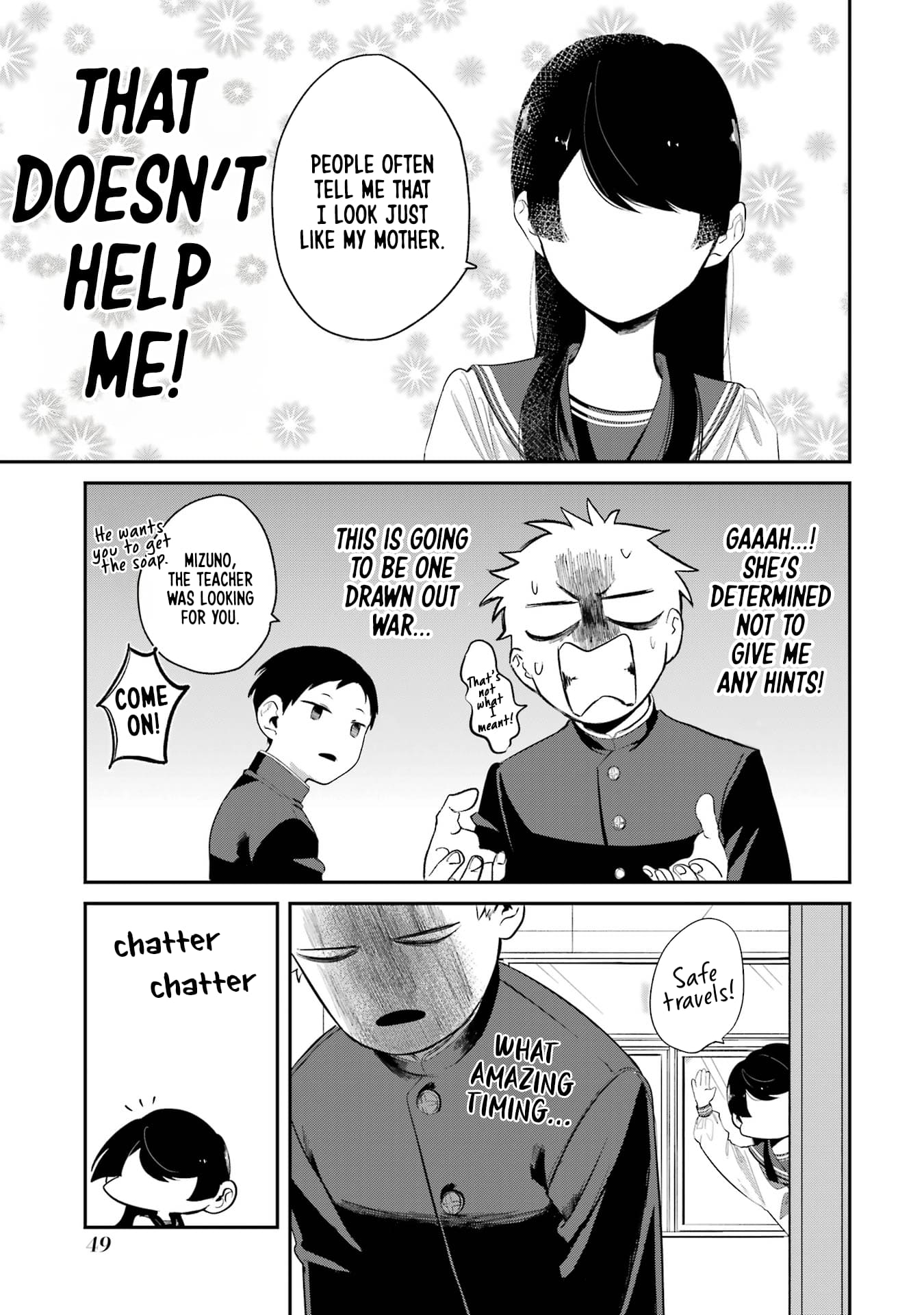 My Seatmate Wakao-san's Face Is Almost Visible but It's Not