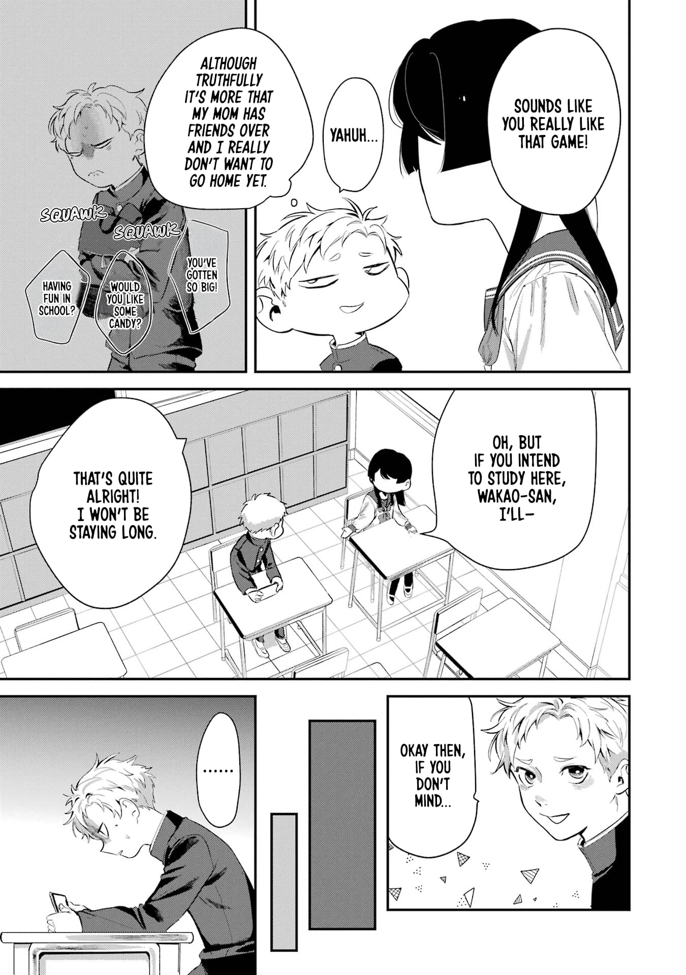 My Seatmate Wakao-san's Face Is Almost Visible but It's Not