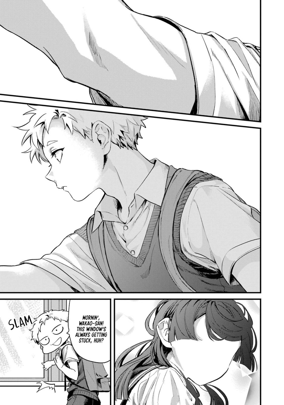 My Seatmate Wakao-san's Face Is Almost Visible but It's Not