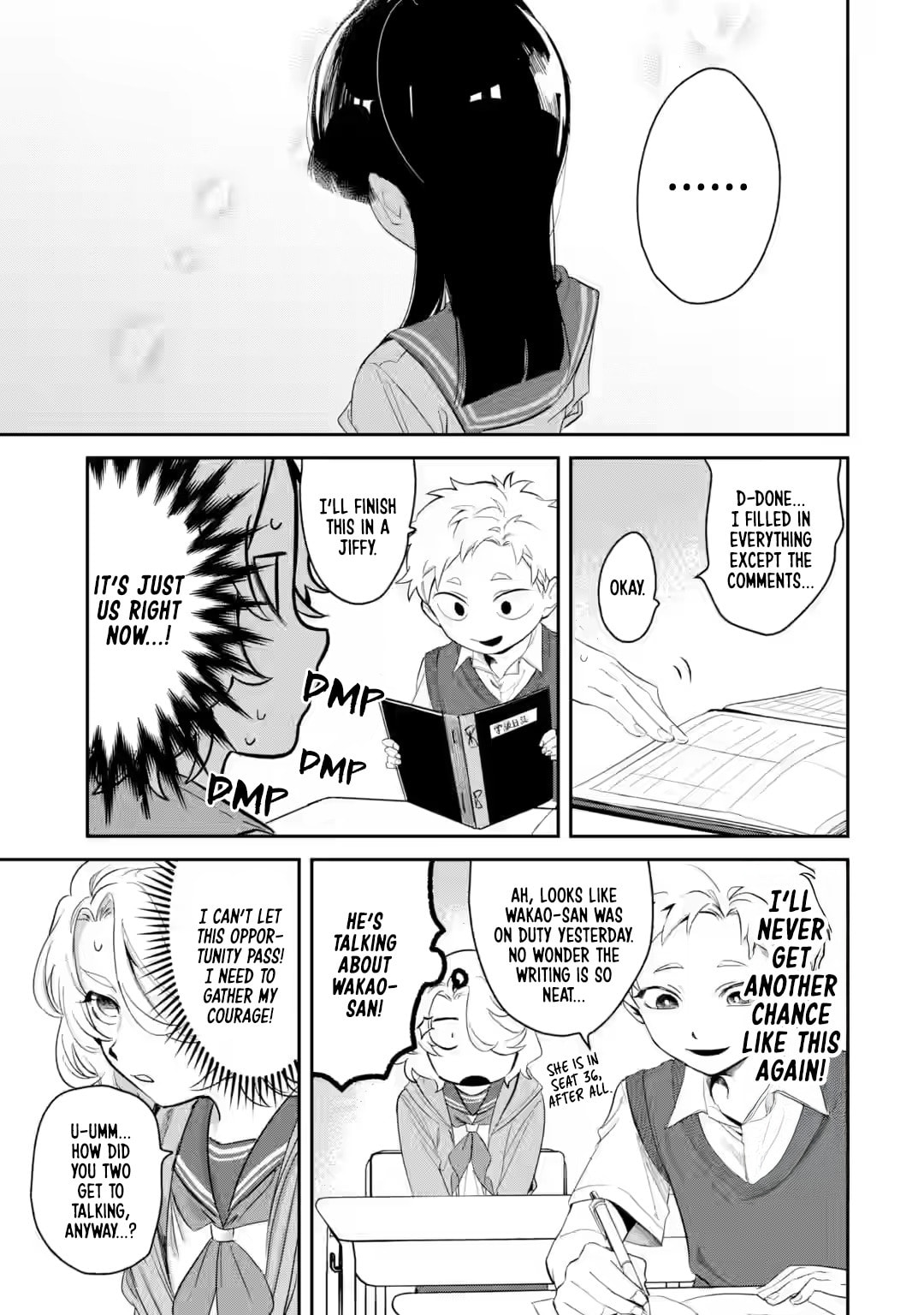 My Seatmate Wakao-san's Face Is Almost Visible but It's Not