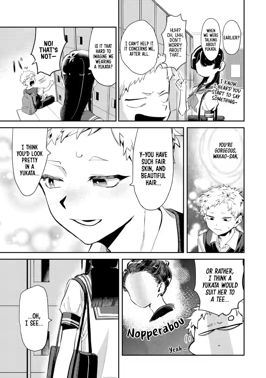 My Seatmate Wakao-san's Face Is Almost Visible but It's Not