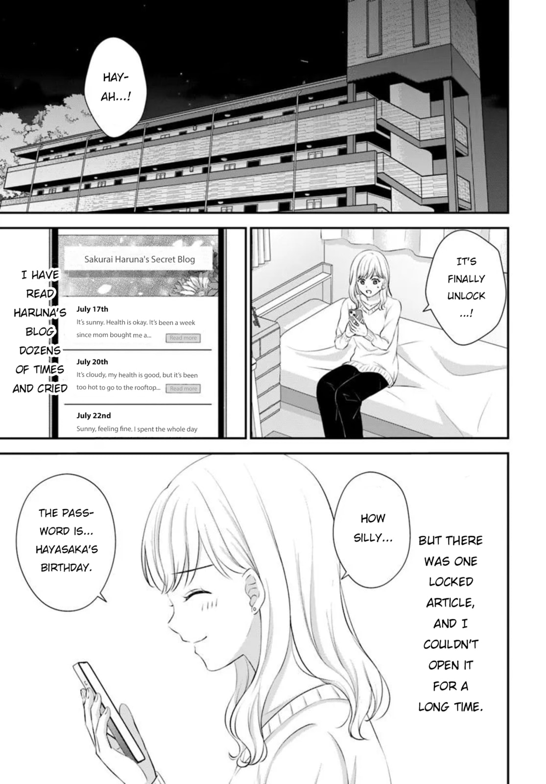 Yomei Ichinen to Senkokusareta Boku ga, Yomei Hantoshi no Kimi to Deatta Hanashi