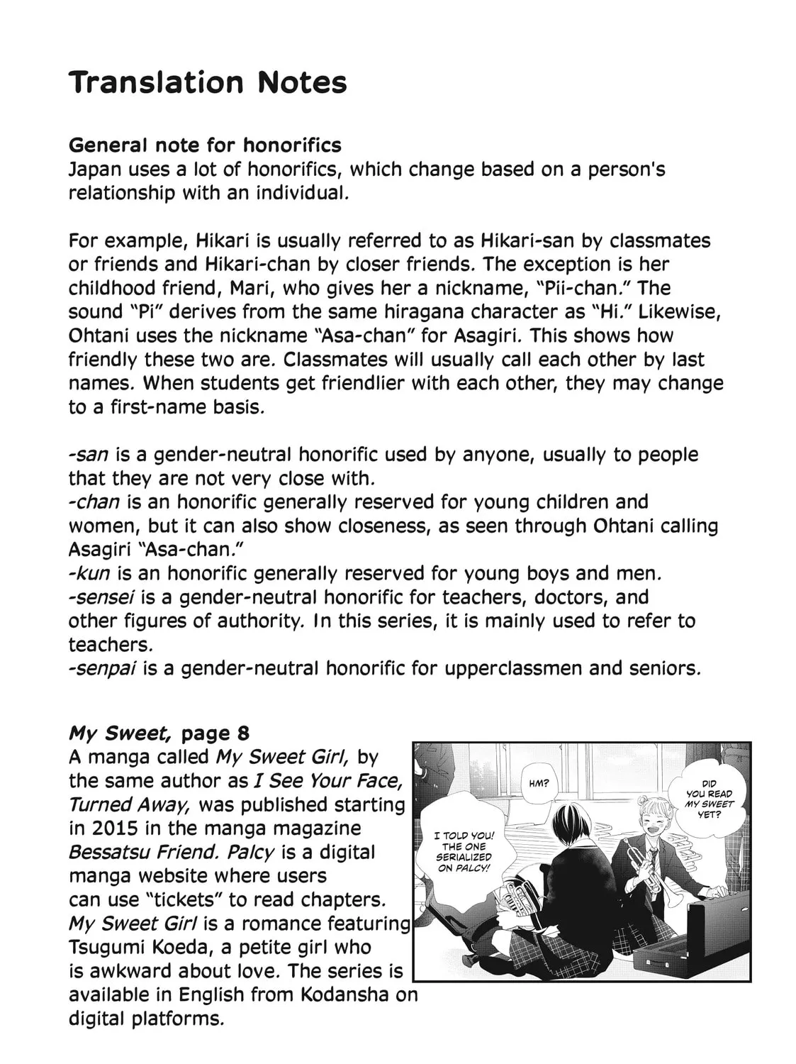 I See Your Face, Turned Away