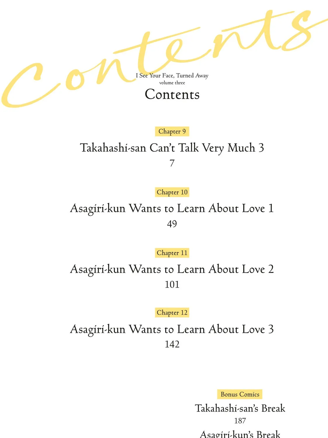 I See Your Face, Turned Away