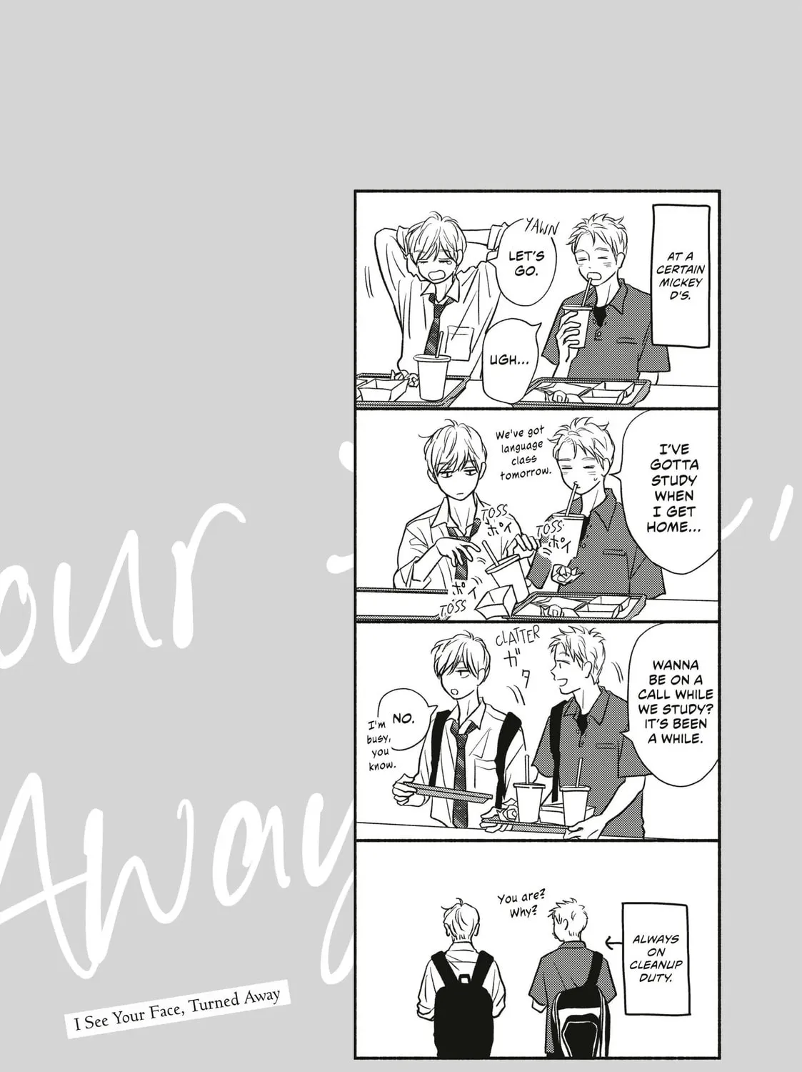 I See Your Face, Turned Away