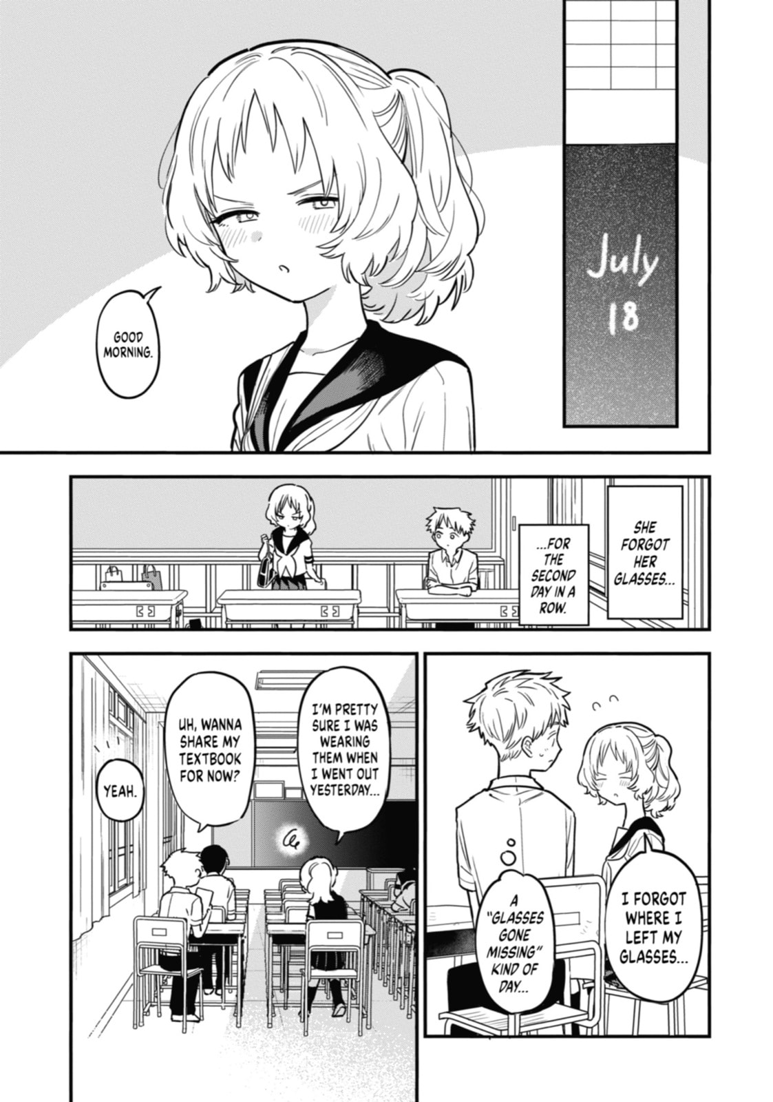 The Girl I Like Forgot Her Glasses