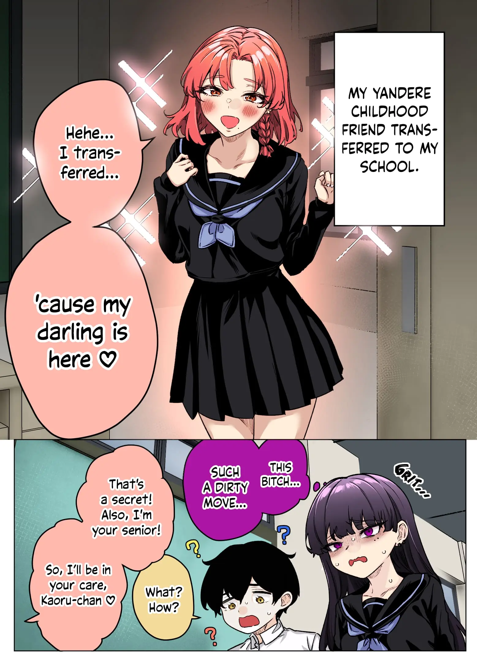 I Thought She Was a Yandere, but Apparently She's Even Worse (Colored) — Chapter 38 — Page 1