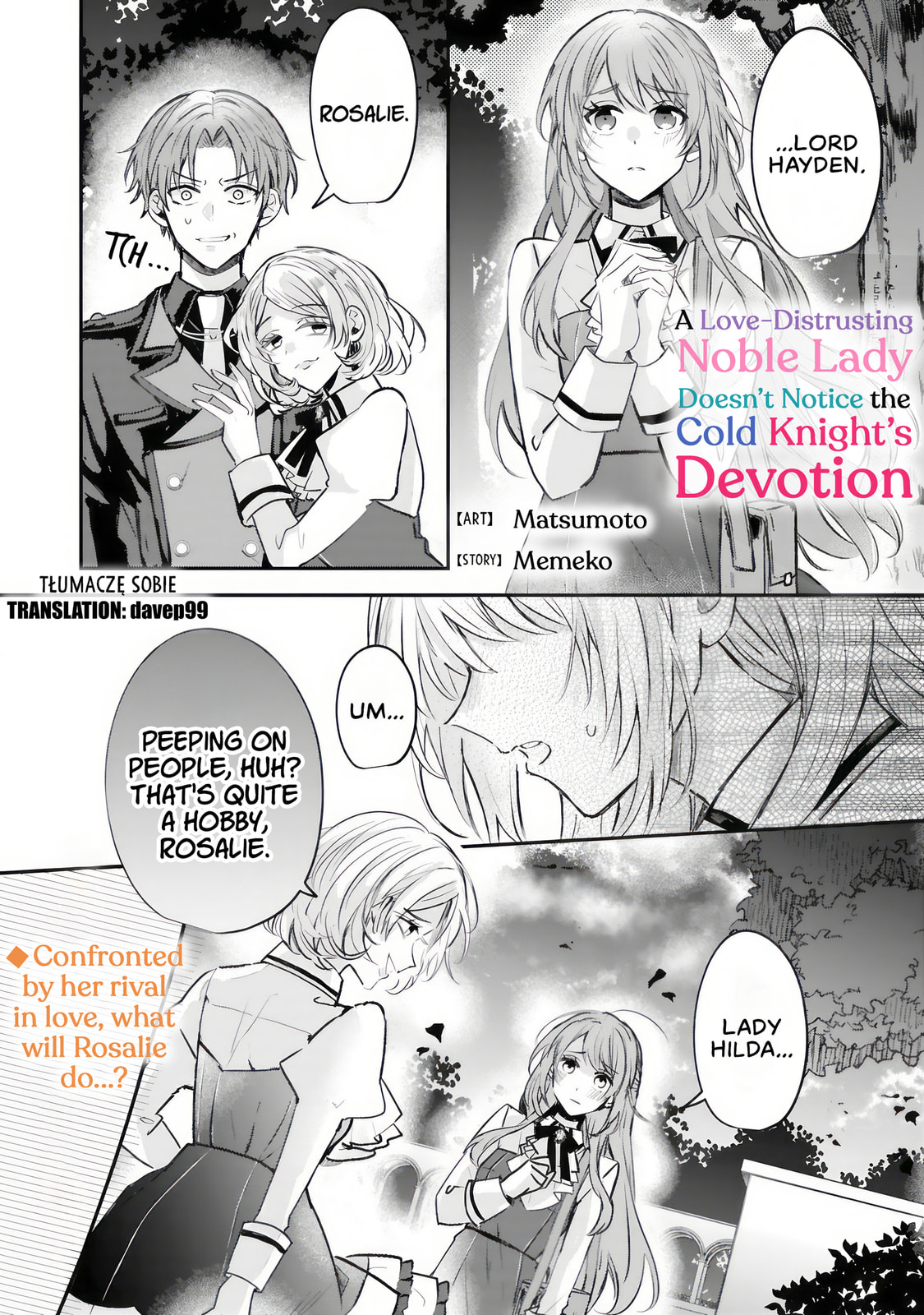 A Love-Distrusting Noble Lady Doesn't Notice the Cold Knight's Devotion