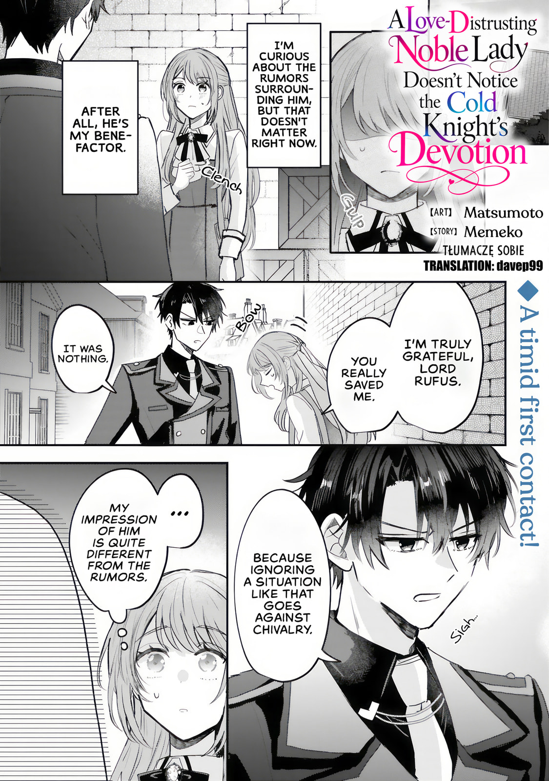 A Love-Distrusting Noble Lady Doesn't Notice the Cold Knight's Devotion