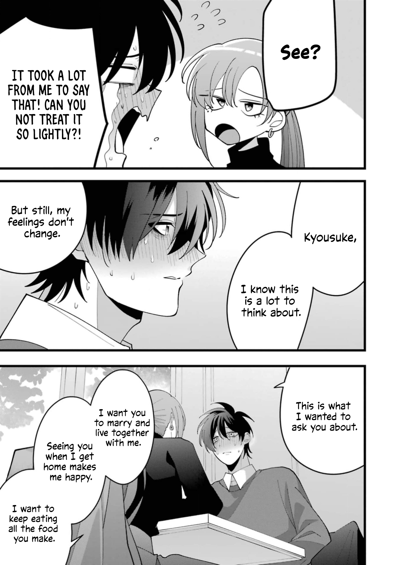 Kekkon shiyou. Rikon zentei de.