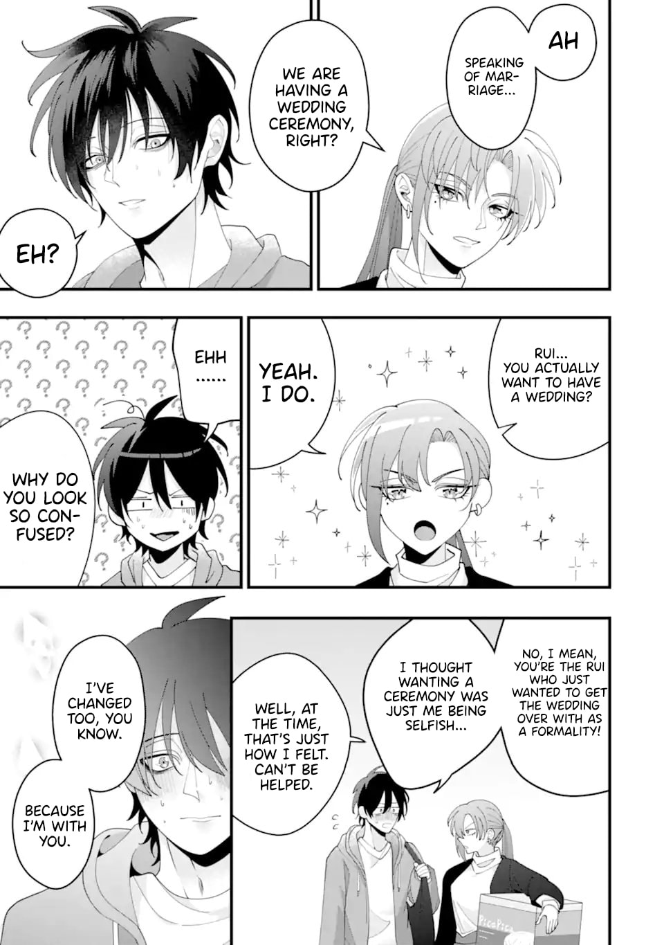 Kekkon shiyou. Rikon zentei de.