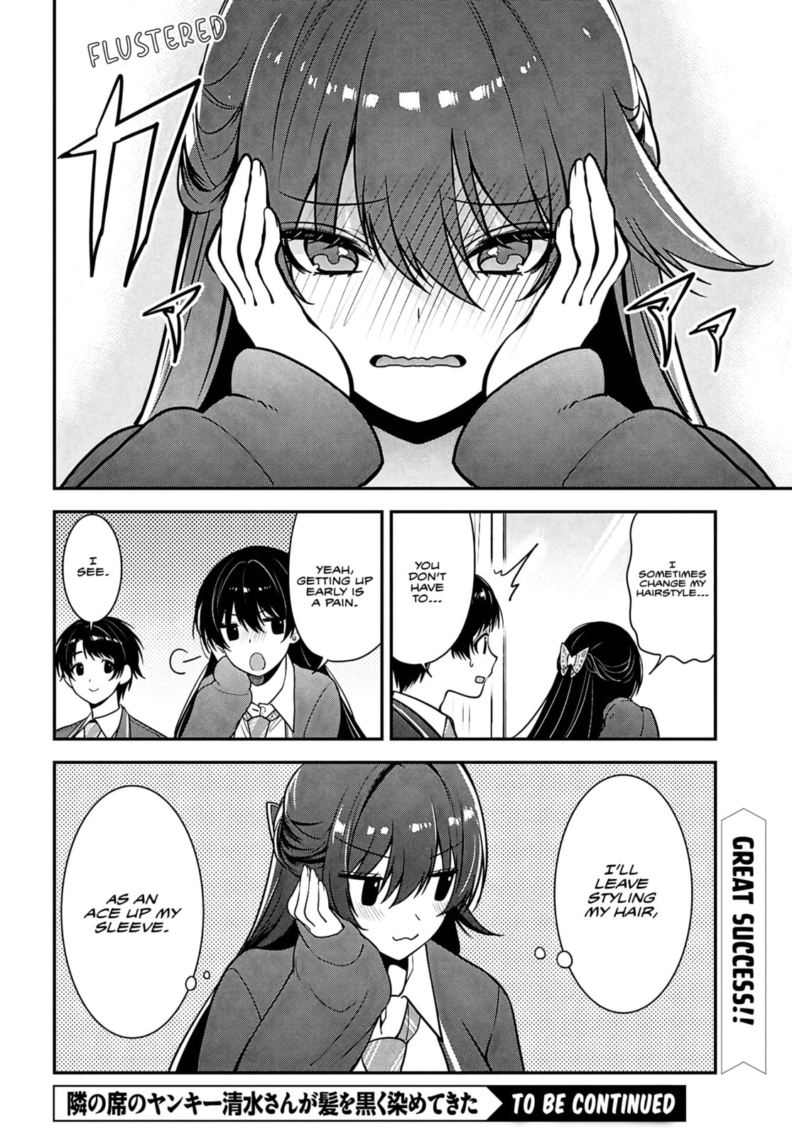 Tonari no Seki no Yankee Shimizu-san ga Kami o Kuroku Sometekita