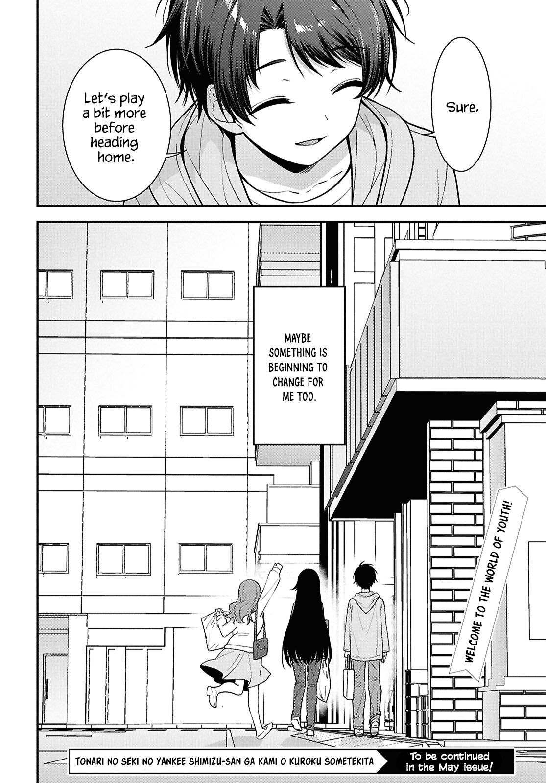 Tonari no Seki no Yankee Shimizu-san ga Kami o Kuroku Sometekita