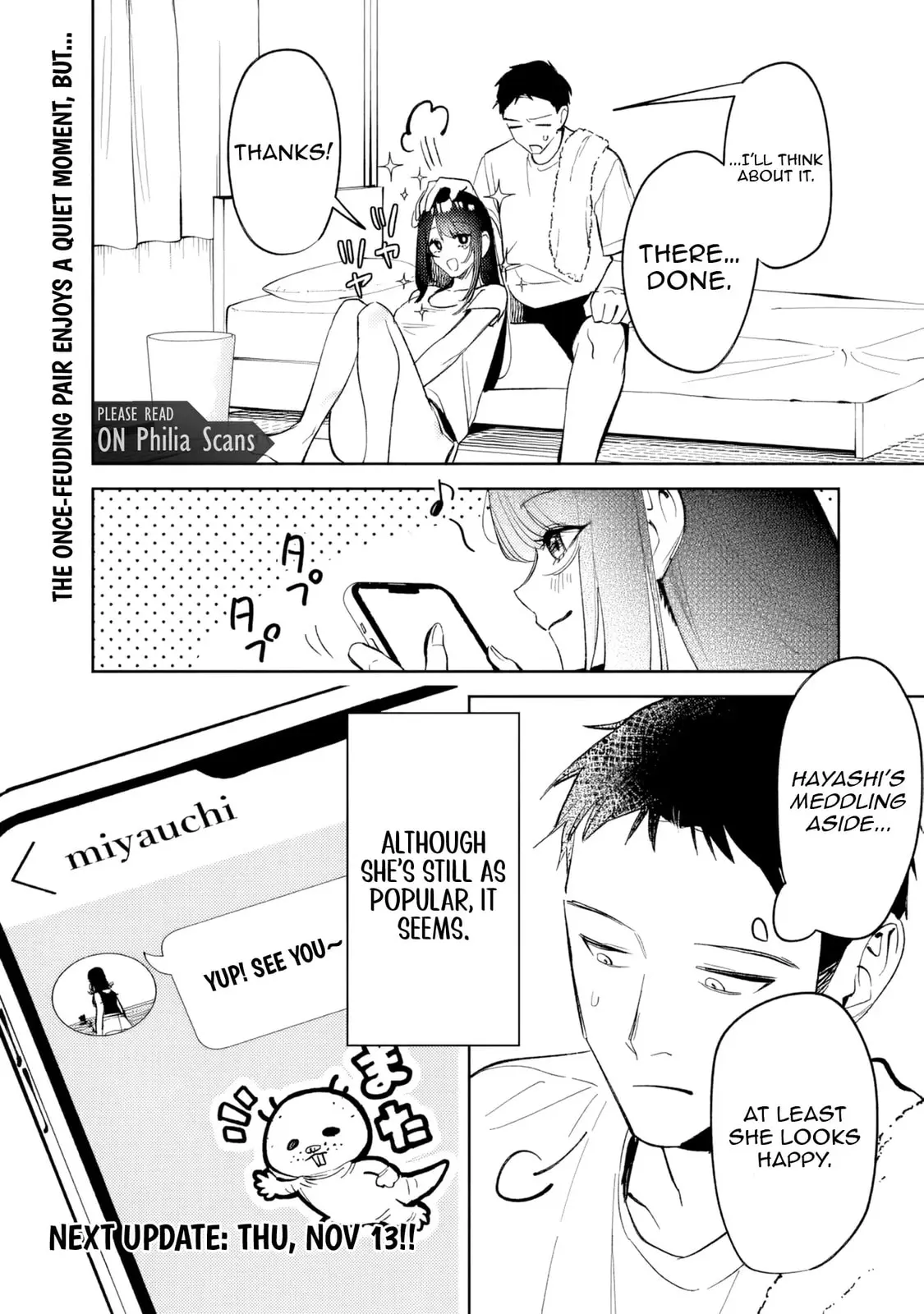 Living together with the queen from my high school days who was arrogant, surprisingly isn't that uncomfortable — Chapter 24 — Page 18
